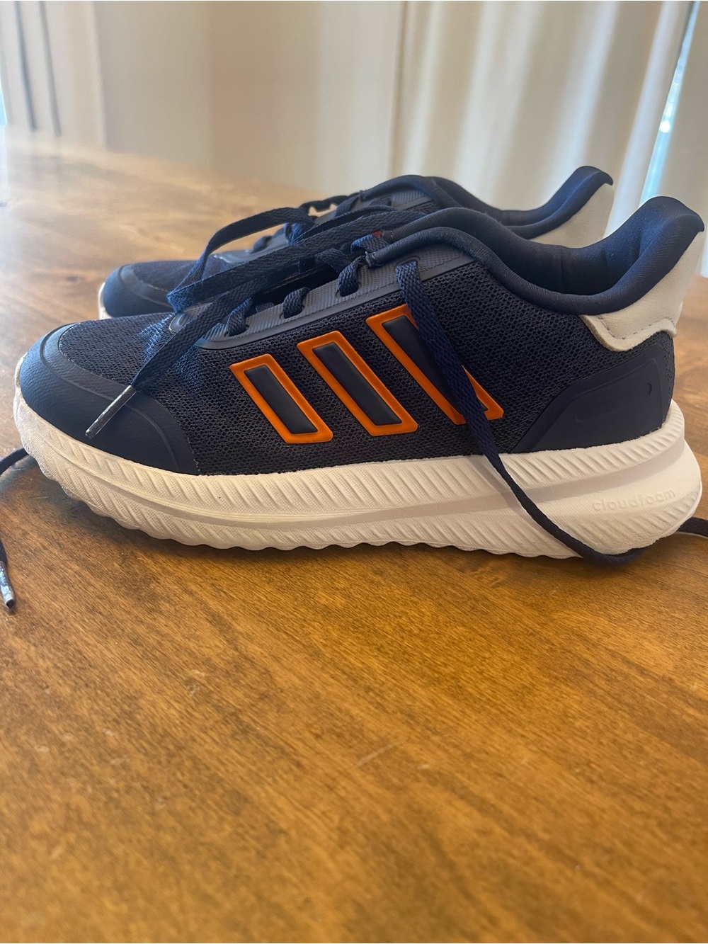 adidas Kids Cloudfoam Running Shoes – Navy Blue/Orange – Size 1